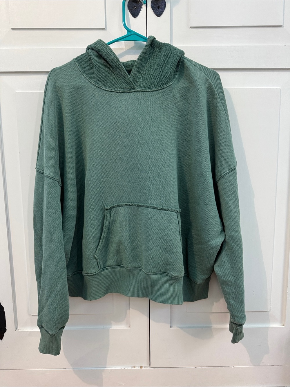 Everyday Relaxed Cowl-Neck Pullover in Sage Green American Eagle Large Like New